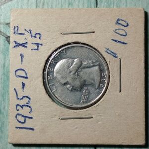1935-D Silver Quarter
